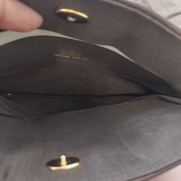 Lewis Leather Clutch with Metallic Strap - Picture 4 of 4